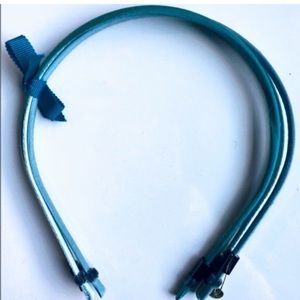 Teal silk headbands (handmade) set of 3